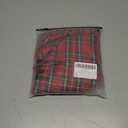 GORGLITTER Women's Plaid Shirt Long Sleeve V Neck Vintage Fall Blouses Bishop Going Out Tops (L)