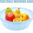 BESPORTBLE 4pcs Plastic Rice Washing Basket and Strainer Set, Multifunctional Colander for Vegetables, Fruits, Pasta, and Dough Preparation