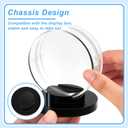Taiyin Hockey Puck Display Case Acrylic Clear Puck Holder with Shell Base Hockey Display Stand Autographed Souvenir Memorabilia for Enthusiasts Collection