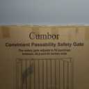 Cumbor 29.7-48" Baby Gate for Stairs, Mom's Choice Awards Winner-Dog Gates for Doorways, Auto Close Safety Pet Gate for Dogs Indoor, Easy Install Pressure Mounted Child Gate with Walk Thru Door, White