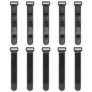 Trilancer Elastic Cinch Straps with Anti-Slip Strips, 6’’ x 1’’ (10 Pack) Heavy Duty Multipurpose Hook and Loop Straps for Extension Cords, Cables, Ropes,Hoses, Bike,Pant Garters,Garage and Workshop