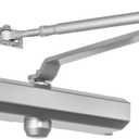 Dynasty Hardware Door Closer, Commercial Hydraulic Closer, Self-Closing, Spring Size 4, Surface Mount, Sprayed Aluminum, Series 4000