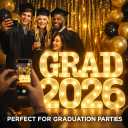 BainGesk Graduation Decorations Class of 2026, 8 LED Marquee Light Up Letter GRAD 2026 Sign for Graduation Party Decor, 2026 Graduation Decorations Party Favor Supplies