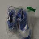 Wooowyet LED Roller Skate Shoes for Kids Boys Girls Light Up Fashion Sneakers Wheels Wheeled USB Rechargeable Hook&Loop (2.5 Little Kid, Full Blue)