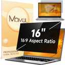 Mamol Laptop Privacy Screen 16 Inch, Compatible with Lenovo, HP, Dell, Acer, Asus, Thinkpad, Envy, Xps - 16:9 Aspect, Anti Blue Light Glare, Removable Privacy Shield, Anti-Scratch Screen Protector