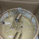 Flush Mount Light Fixture, LED Flush Mount Ceiling Light in Unique White Finish, 12-inch Close to Ceiling Light for Hallway, Porch, Living Room, Kitchen, MX100026 (White & Frosted Glass)