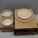 AmorArc Ceramic Dinnerware Sets, Handmade Reactive Glaze Stoneware Plates and Bowls Sets,Highly Chip and Crack Resistant | Dishwasher & Microwave Safe Dishes Set, Service for 8 (24pc)