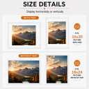 Wood 18x24 Picture Frame with 16x20 Mat White, Display 16x20 with Mat or 18x24 Without Mat, Wood 18 by 24 Photo Frame, 18 x 24 Frame for Wall Hanging Display, White