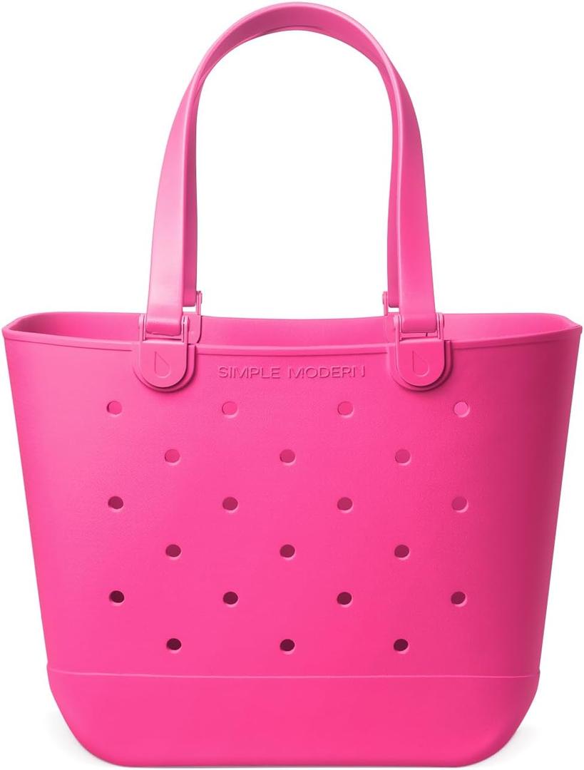Simple Modern Extra-Large Beach Bag | Waterproof Getaway Rubber Tote with Zipper Pocket for Travel, Pool, Boat, Groceries, Sports | Malibu, Extra Large