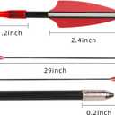 LWANO 28" Fiberglass Arrows - Archery Practice Target Arrows with Blunt Tips Durable Shaft for Youth Kids Children Beginners on Recurve&Long Bows(Pack of 12), 28inch-12pc arrows