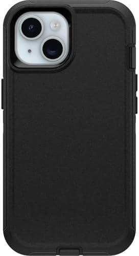 iPhone 15 and iPhone 14 Defender Case - Black, Rugged & Durable,
