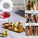 JOVGANK Wedding Gifts for Couples 2026, Bridal Shower Gifts, His and Hers Glass, Mr and Mrs Shot Glass, Hubby and Wifey Gift, Anniversary Couples Gift for Bride and Groom