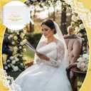 Wedding Guest Book Letters to The Bride Scrapbook Wedding Memory Book Bridal DIY Blank Paper Scrapbook Photo Album Guest Sign with Pearl Stickers(8.5 x 7 Inch,Classic,White)