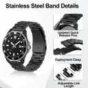 Stainless Steel Band Compatible with Casio MDV106-1A/MTP-VD01/MDV106-1AV,22mm Soft Quick Release Metal Watch Strap for Men's Casio MDV-106 Series Strap Replacement Men Women