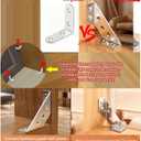 2 x Heavy Duty Stainless Steel Furniture Corner Connectors - Triangle Bracket with Drill and Screws, Universal for Wood Furniture, Drawers, Cabinets, Tables, and Chairs