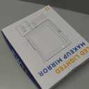 Ruacq Rechargeable Wall Mounted Makeup Mirror with Lights, Double Sided 1X/10X Magnifying Vanity Mirror with 3 Color Lighting, Touch Screen Dimmable, 360 Rotation Extension Foldable Arm(Matte Black)