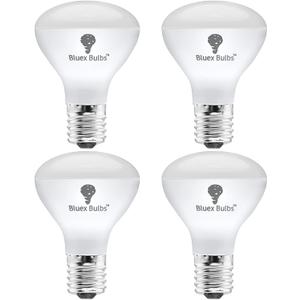 4 Pack R14 LED Bulb 4W E17 Base Mini Reflector Floodlight Light Bulb Dimmable 5000K Daylight - 40W Equivalent - e17 LED Bulb Dimmable E17 Intermediate Base Mini Light Bulbs, Curio Cabinet Light Bulb