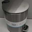 Pomya Trash Can - 3L Household Stainless Steel Step Pedal Trash Can - Dustbin Rubbish Garbage Bin Container Suit for Toilet, Bathroom, Kitchen, Living Room