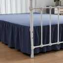 Bed Skirt Twin Size Ruffled Bed Skirt with Split Corners, 14 Inch Drop Dust Ruffle Bed Skirt with Platform, Blue