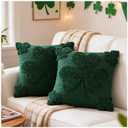 St Patricks Day Throw Pillow Covers Decorations 18x18 in 2-Piece Set,Green Pillow Covers Linen Spring Pillow Case Home Sofa St Patricks Day Decor.