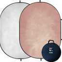Kate 5x6.5ft(1.5x2m) Collapsible Backdrop Pink Textured Double-Sided Backgrounds Light Grey Backdrop Twist Flex Collapsable Photography Backdrop