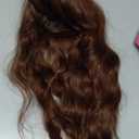 Auburn Wigs with Bangs,Copper Red Long Wavy Wig for Women,Long Curly Synthetic Hair Wig for Party Daily Use 24IN