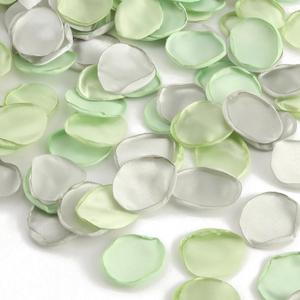 350pcs Silk Green Grey Roses Bridal Shower Confetti,Wedding Petal Decorations,Flower Girl Wedding Birthday Party Decorations,Table Centerpieces Anniversary Romantic Night Decorations (Color4)