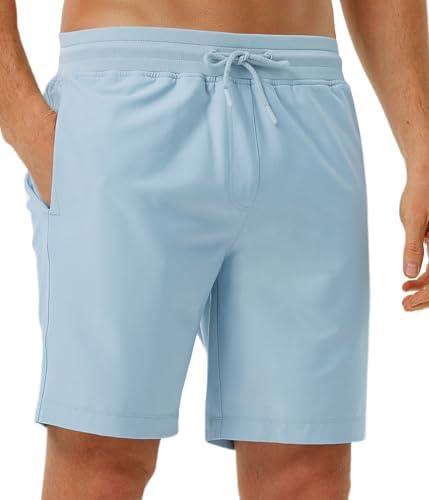 M MAELREG Mens Athletic Shorts with Zipper Pockets 7" Lightweight Quick Dry Sports Gym Workout Running Shorts, XXL