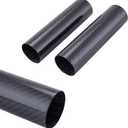 PRO CAKEN Carbon Fiber Motorcycle Front Shock Fork Guard Cover Wrap Shock Absorber Guard Gaiters Gators Boots Adjustable 2Pcs Universal for Dirt Bike-178MM