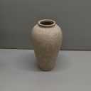 Ceramic Flower Vase Home Decor - 9.2 inch Large Farmhouse Table Vases, Rustic Decorative Vases for Kitchen Living Room Coffee Dining Shelf Mantel Decoration (Gray)