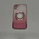 Misscase for iPhone 11 Magnetic Glitter Case Compatible with MagSafe,Full Protection Slim Shockproof Anti-Scratch Case with Camera Lens Protector Logo View Dust-Proof Net for Women Pink