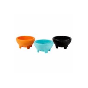 Set of 3 PP Guacamole Bowl Orange, Blue, Black