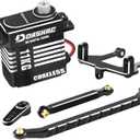 RC 11KG Digital Servo, High-Torque Metal Gear Coreless Motor Set for 1/18 RC Crawler Redcat Ascent-18 Upgrades Parts, Servo Mount Horn Steering Links Incuded (Black)