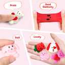 28 Pack Valentine Mochi Squishies Gifts for Kids, Greeting Cards and Mochi Squishies Filled Hearts Kawaii Squishies Stress Relief Fidget Toys Classroom Exchange Party Favors Prizes Gifts