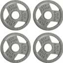 Fitvids Cast Iron Plate Weight Plate for Strength Training and Weightlifting, 2-Inch Center, 2.5LB (Set of 4)