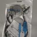 4 in 2 Retractable Charging Cable 4A,2Pack 4Ft Multi Chargers for All Devices,USBC Charging Cable with A/C to Type C/L/Micro USB Ports Universal Multiple USB Cable for iPhone Series/Samsung/Tablets/PS (Grey)