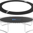 Trampoline Pad 12ft Trampoline Replacement Safety Pad, Waterproof and Tear-Resistant Safety Spring Cover Round Frame Pad, Trampoline Pad Replacement (Black)