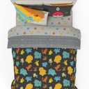Pokemon Bedding Set, Full Size 7 Piece Set Kids Super Soft Cozy Reversible Comforter and Sheet Set with Sham, (100% Officially Licensed Product) by Franco