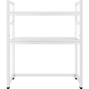 Computer Desktop Bookcase, 2 Layers, Adjustable Layer Spacing 21.7 in, Load-Bearing 70 Pounds, for Storing Books, Documents, Photos, Cosmetics, Plants and Other Items