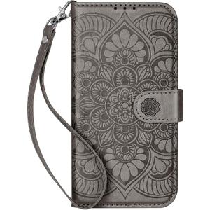 Wallet Case for iPhone 15 Pro,[RFID Blocking] 3 Card Holder with Credit Card Slot Magnetic Protective Leather Flip Cover for iPhone 15 Pro (Dark Gray)