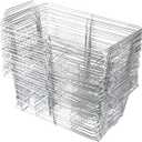Pack of 12 Chafing Dish Buffet Set - Wire Racks Rectangular Full Size Buffet Rack with Chrome Frame,Chafing Stand for Dish Serving Trays Food Warmer,Silver