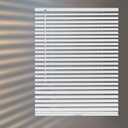Aluminum Mini Blinds for Windows Cordless Horizontal Window Shades for Light Adjustment, Metal Venetian Blinds Waterproof for Bedroom, Bathroom, 30" W x 64" H, White