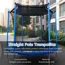Trampoline Shade Cover, Trampoline Cover for 12FT Straight Pole Round Trampoline Sun Protection, Easy to Install,for Backyard Playground (12FT 6 Poles)