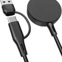 Bicmice 2 in 1 Charger for Samsung Galaxy Watch 8/8 Classic/7/Ultra 3.3Ft USB C/A Replacement Charging Cable for Galaxy Watch FE/6/6 Classic/5 Pro/5/4/4 Classic/3/Active 2/Active Charging Dock