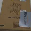 Double Adirondack Side Table, Weather-Resistant Rectangular End Table for Patio, Garden, Lawn, and Living Room. Ideal as a Stylish Indoor and Outdoor Side Table Companion, Light Natural