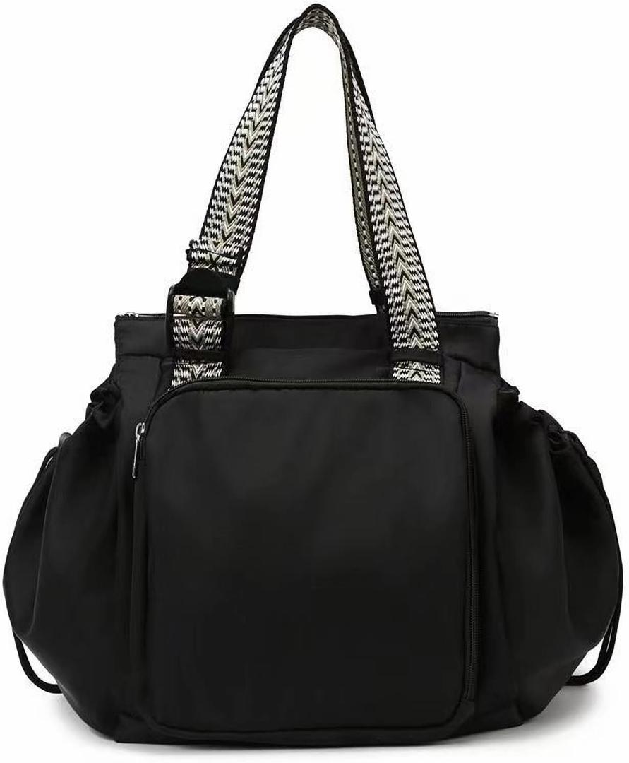 Everyday Bag, Large-Capacity Multifunctional Travel Organizer Handbag Crossbody Shoulder Tote Bag (Black)