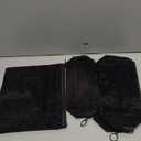 6 Pieces Mesh Makeup Bags Mesh Cosmetic Bag Portable Travel Organizing Zipper Pouch Toiletries Makeup Pouches for Home Office Travel Accessories (Black)