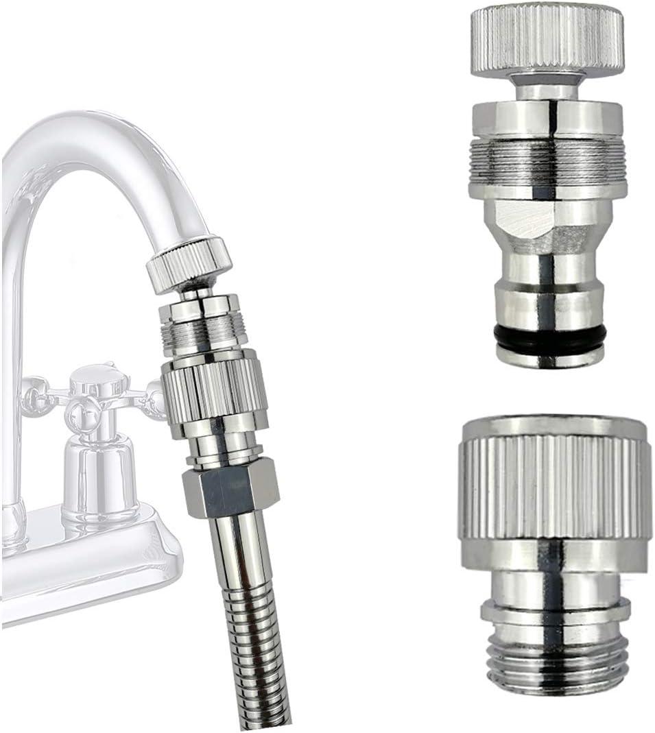 Dishwasher,washer Snap Coupling Adapter,shower hose, garden hose(3/4GHT) quick connection, for Bathroom/kitchen,sink to hose adapter Faucet Hose, Sink Quick-fit Attachment (Quick-Connect)