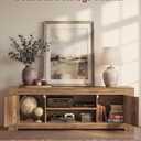 VASAGLE TV Stand with Storage, Farmhouse Entertainment Center for 80'' TV, 70"L