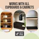 ITSOFT Under The Sink Mat, Kitchen Tray Drip, Cabinet Liner, Waterproof Layer, Reusable, Washable 36 x 30 Inches Black